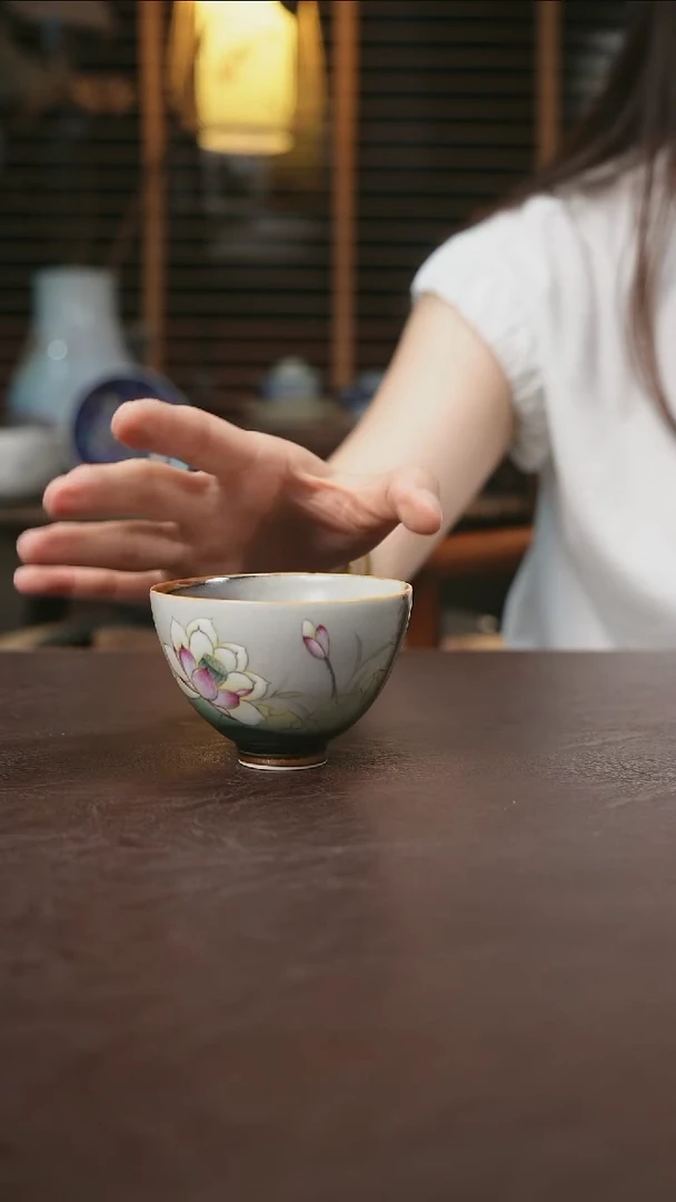 杯景德镇陶瓷杯碗柴烧多人