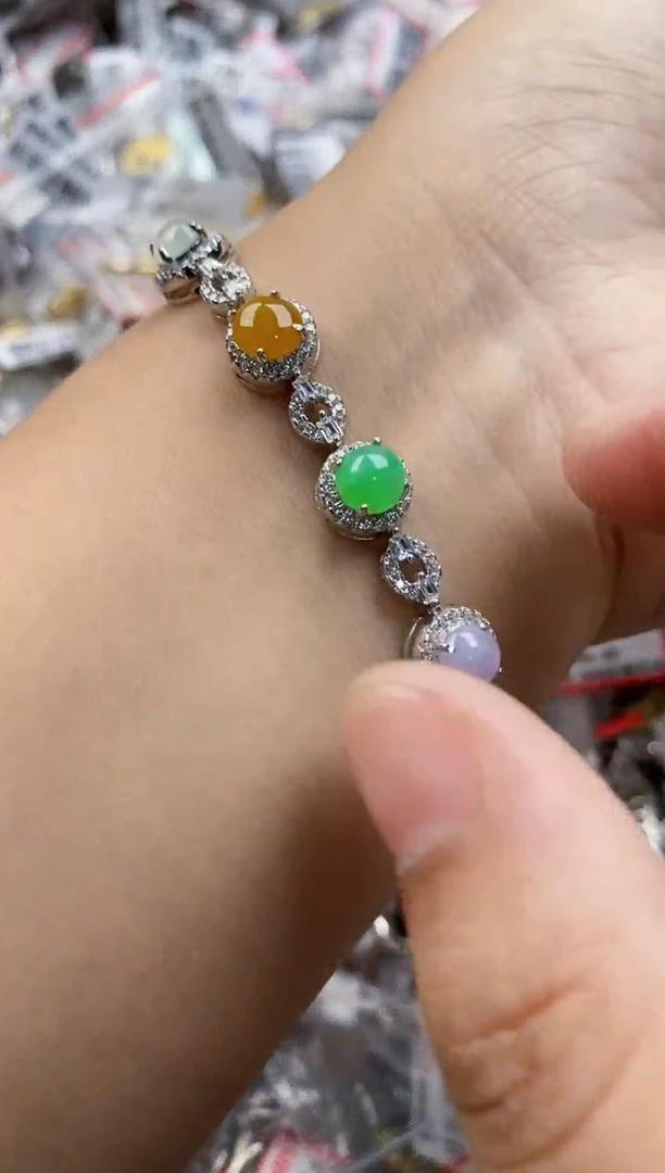 翡翠戒指银S925镶嵌9999      9