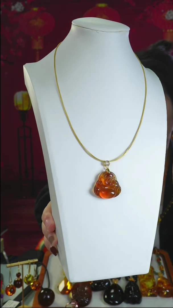 【闪购商品】琥珀颈饰未镶嵌灵草珀