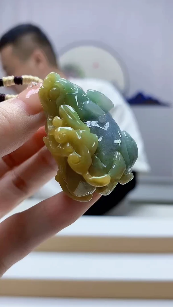 未镶嵌定制翡翠4898DD-毛货挂件32