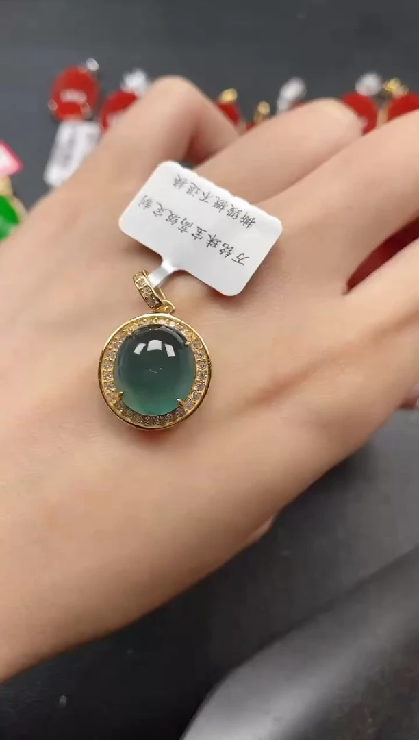 银S925镶嵌戒指翡翠51511