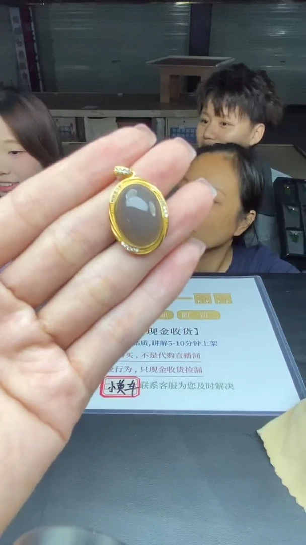 吊坠(不含链)银S925镶嵌和田玉多样性发其一-吊坠-D4712