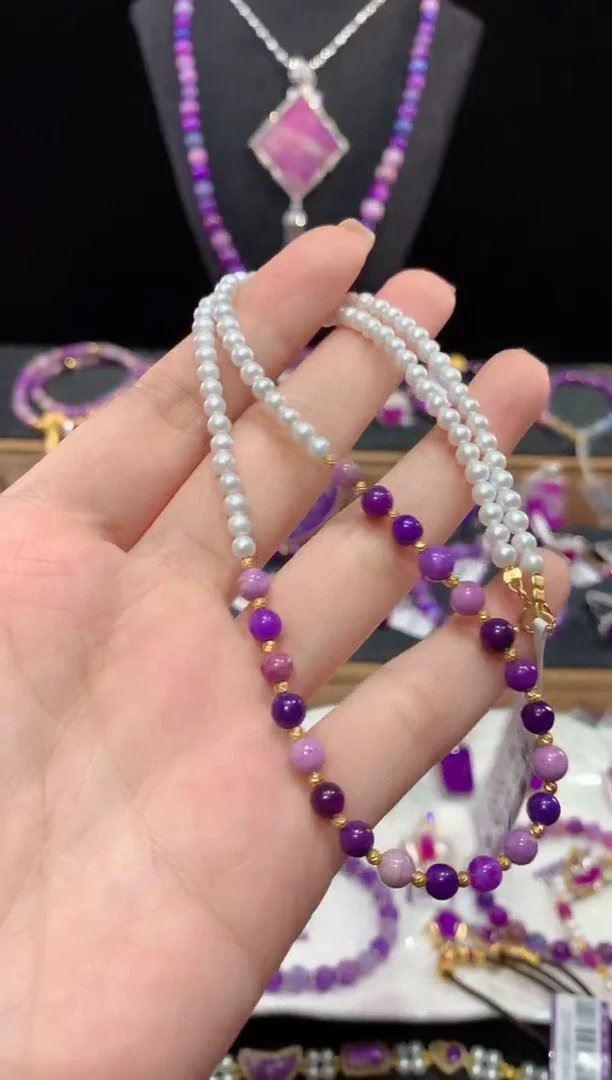 苏纪石（舒俱来）18K金镶嵌.项链