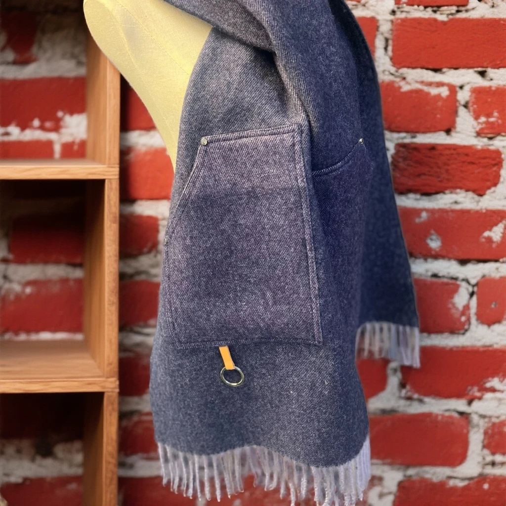 复古港风羊绒保暖极简风范通勤打卡穿搭冬季时尚围巾秋冬双面梭织