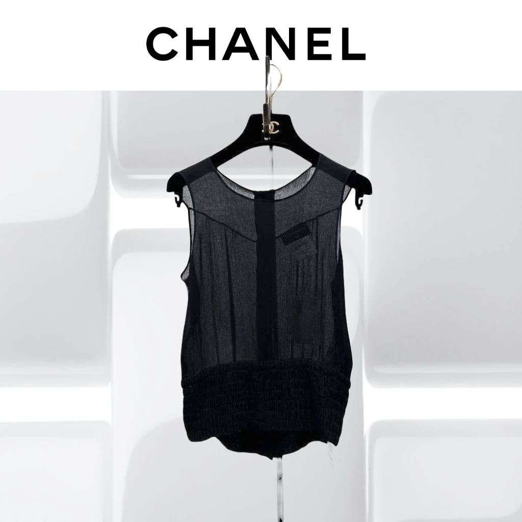 99新 Chanel/香奈儿 36码 黑色 无袖 上衣