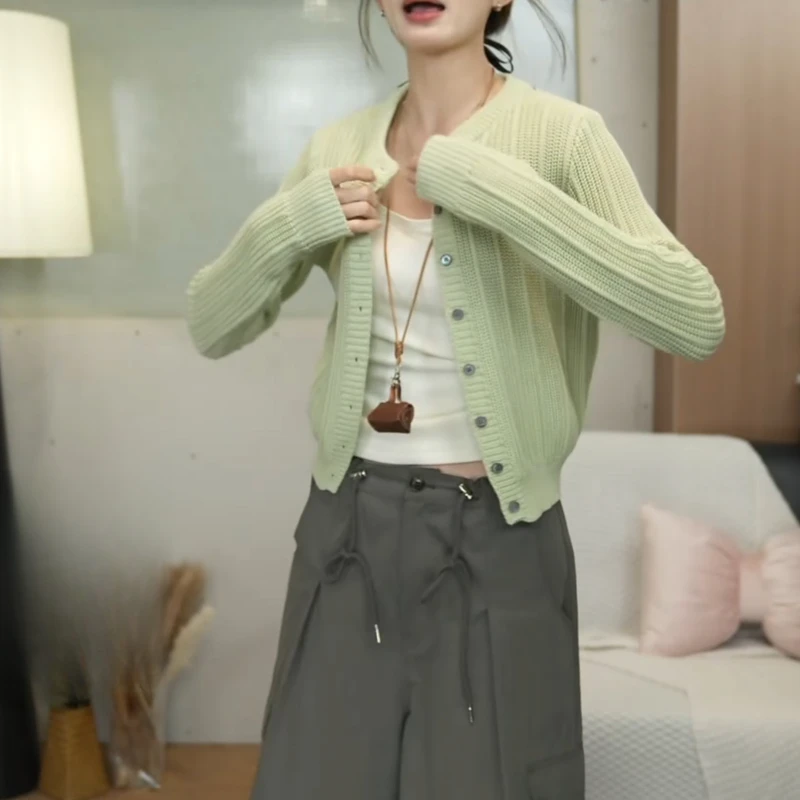 早春短外套春季新款修身显瘦针织衫LK2502039