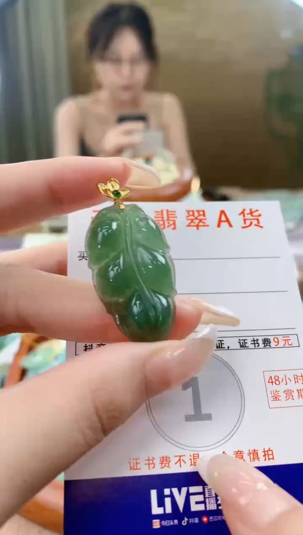 翡翠未镶嵌颈饰天然A货翡翠挂件
