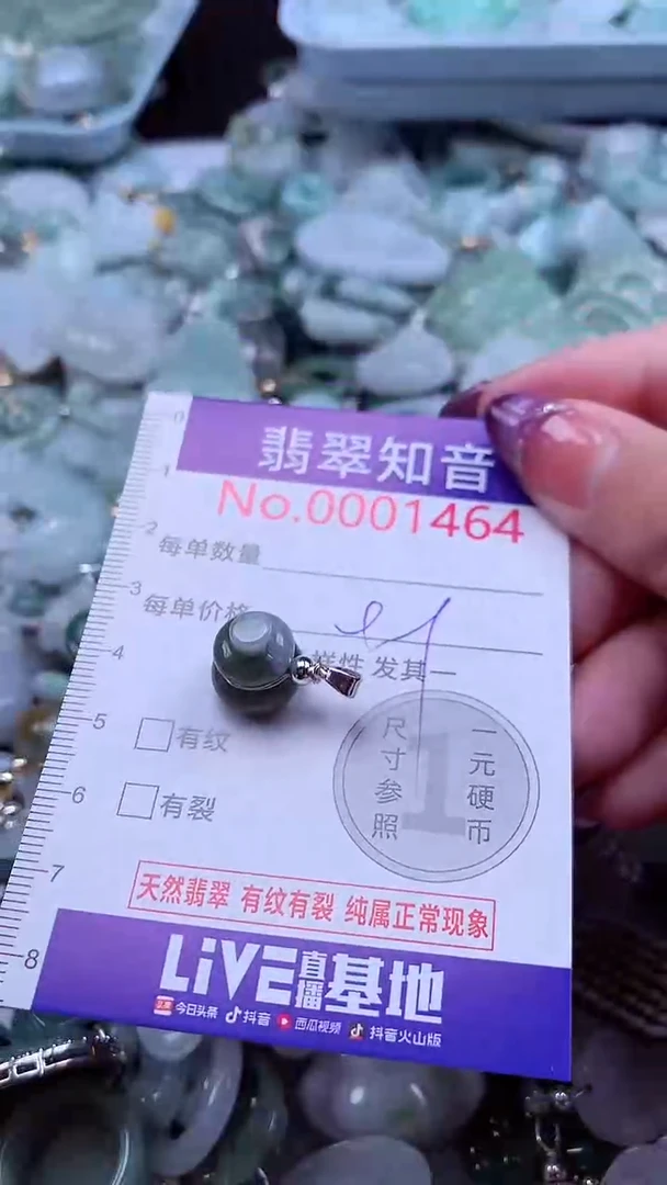 翡翠未镶嵌吊坠(不含链)1464