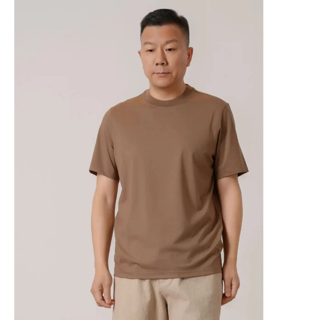 Molly.200支超细纱线黄金羊毛圆领T恤 |