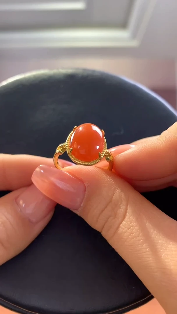 【闪购商品】玛瑙/玉髓颈饰未镶嵌南红玛瑙戒指
