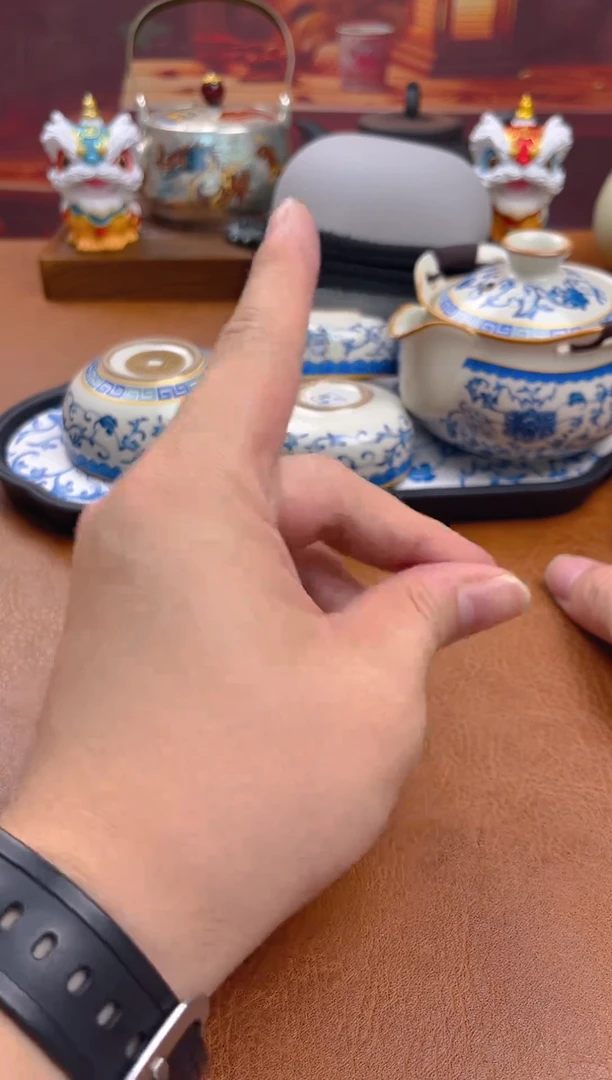 陶瓷茶具摆件旅行套组