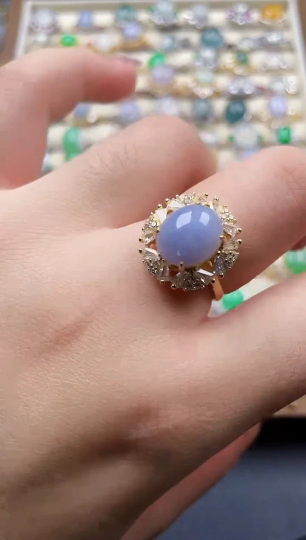 银S925镶嵌戒指翡翠33