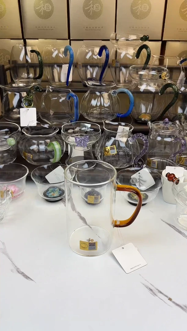 玻璃手工艺品禾器 清简杯琥珀 普通盒