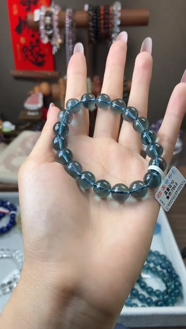 手链未镶嵌萤石10mm蓝萤石
