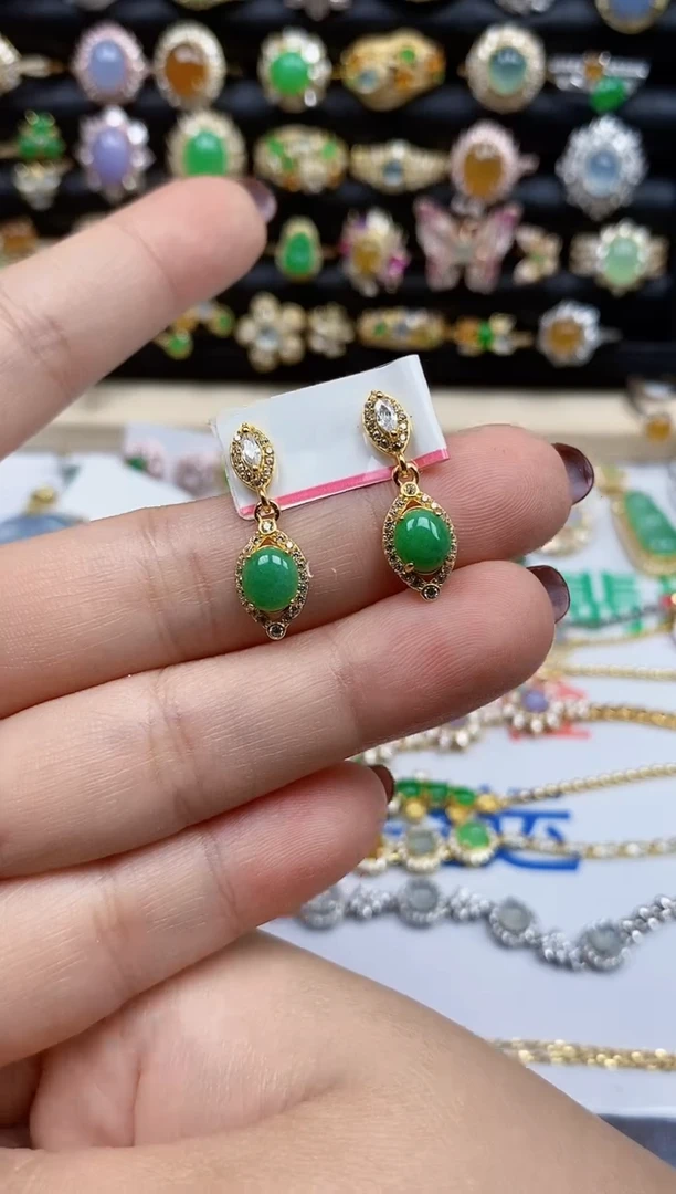 银S925镶嵌戒指翡翠1989