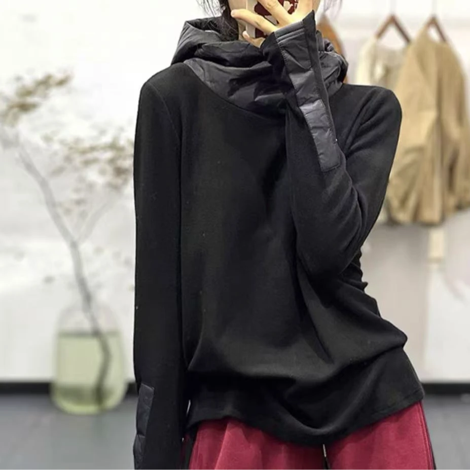 【娜娜推荐】L68857潮牌设计师冬季上新简约纯色休闲连帽卫衣