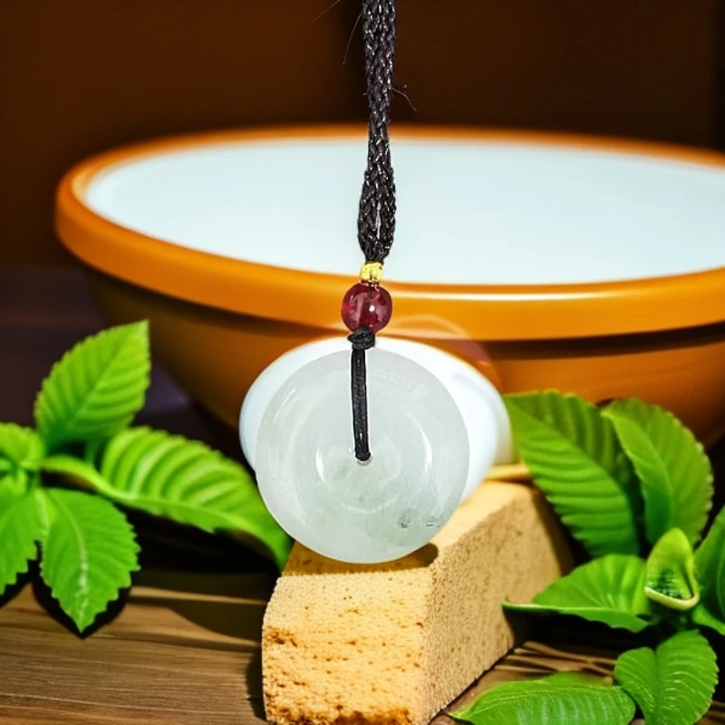 纯天然天山翠平安扣