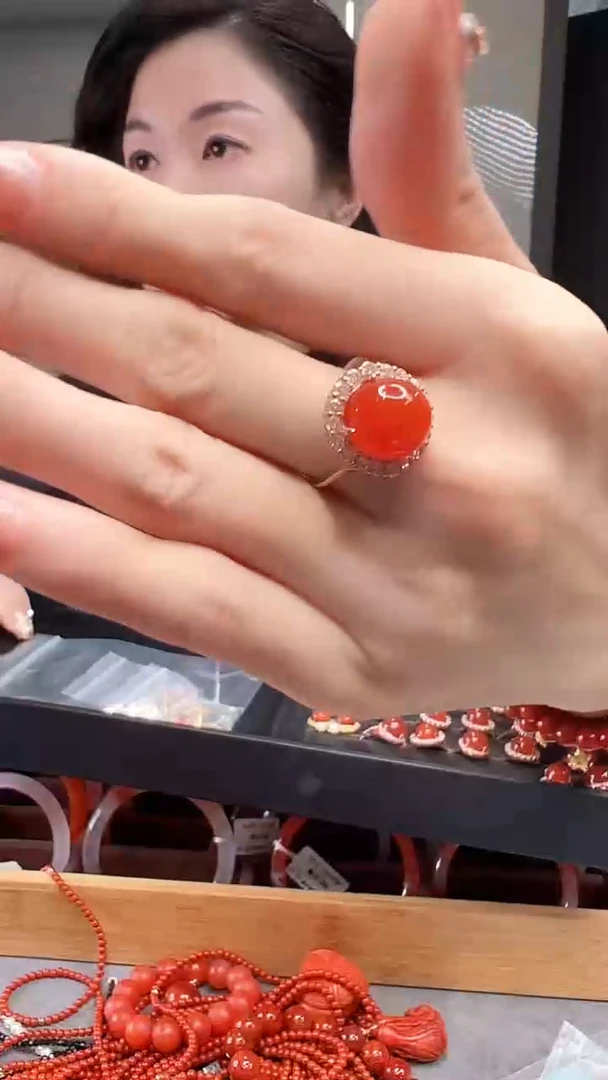 【闪购商品】南红玛瑙戒指银S925镶嵌/YJ