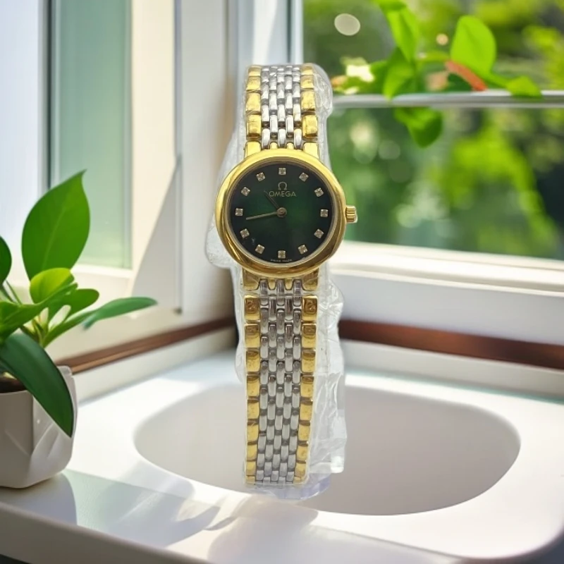 95新 Omega/欧米茄 碟飞系列/24MM/石英/后镶钻
