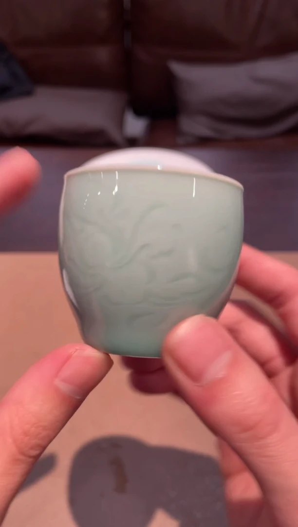12窑承青瓷半刀杯子