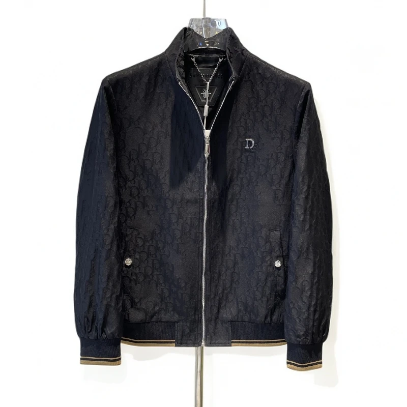 斯里卡琪高质感提花立领夹克男秋季2025新款轻奢潮牌休闲外套男装