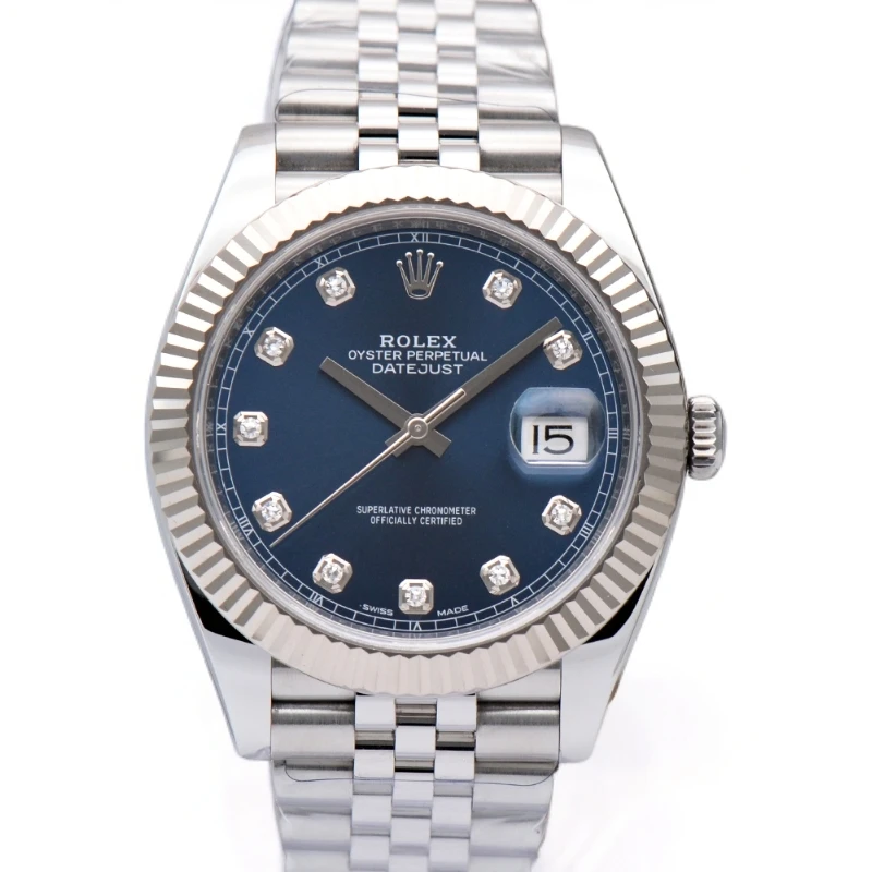 99新 Rolex/劳力士 日志型126334蓝钻间白金41mm自动机械男表
