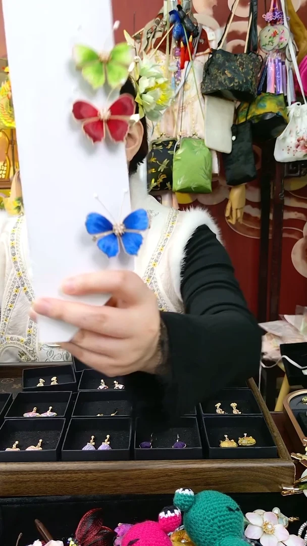 纯铜合金琉璃非遗绒花好美