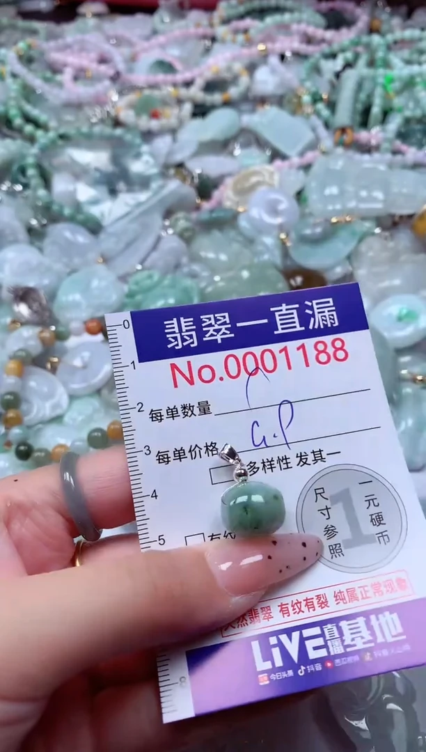 翡翠未镶嵌吊坠(不含链)1188