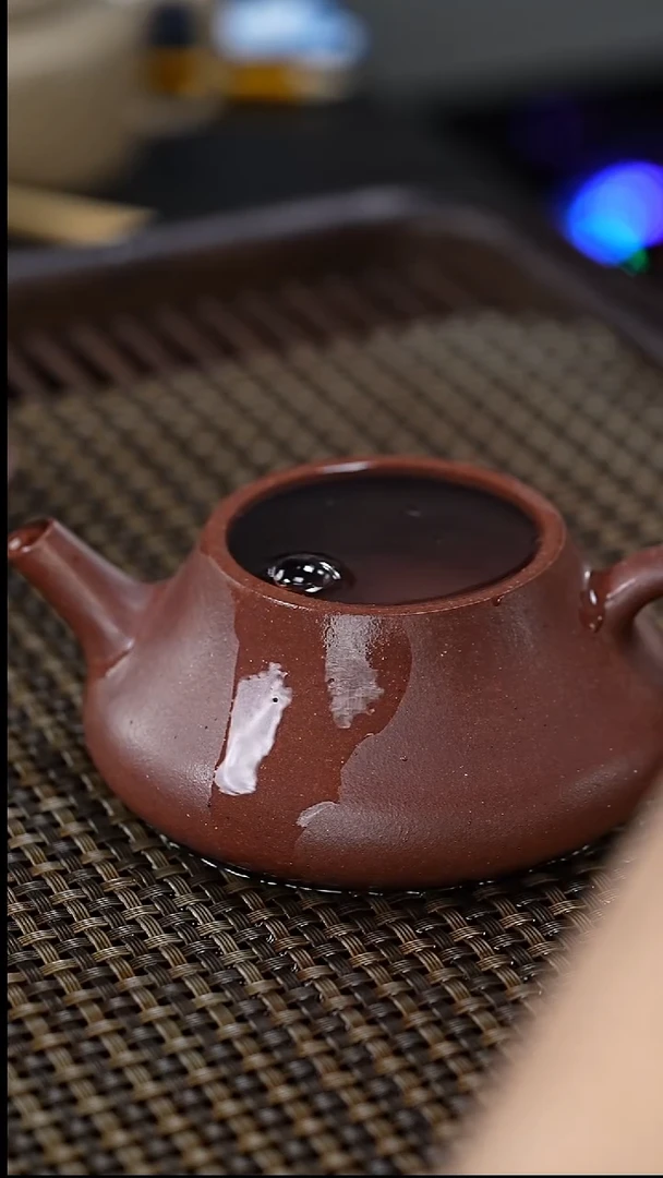 茶壶紫砂全手工底槽清--隐瓢