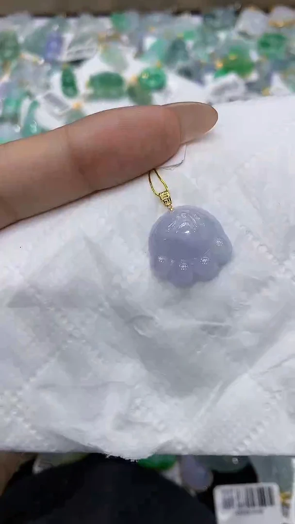 颈饰18K金镶嵌翡翠111111111111