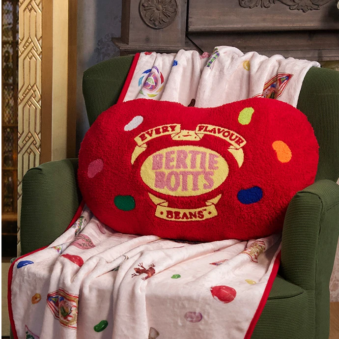 微瑕ME华纳正版哈利波特比比多味豆异形抱枕毯午睡两用刺绣