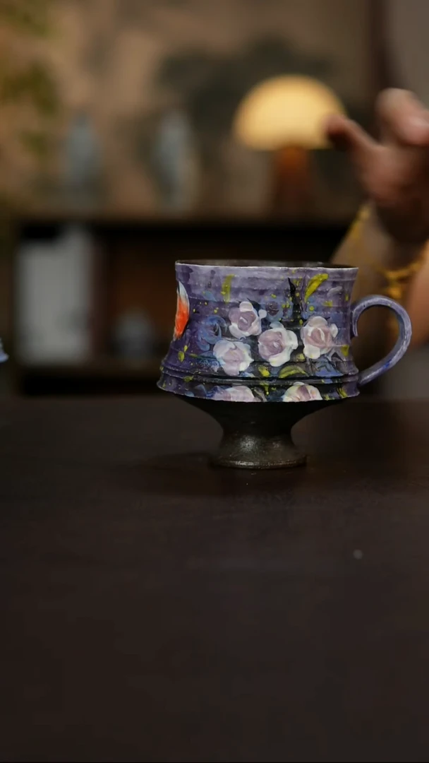 杯景德镇陶瓷杯碗柴烧多人