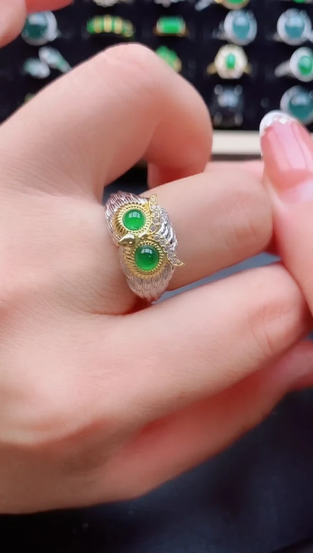 【闪购商品】翡翠戒指银S925镶嵌1211212