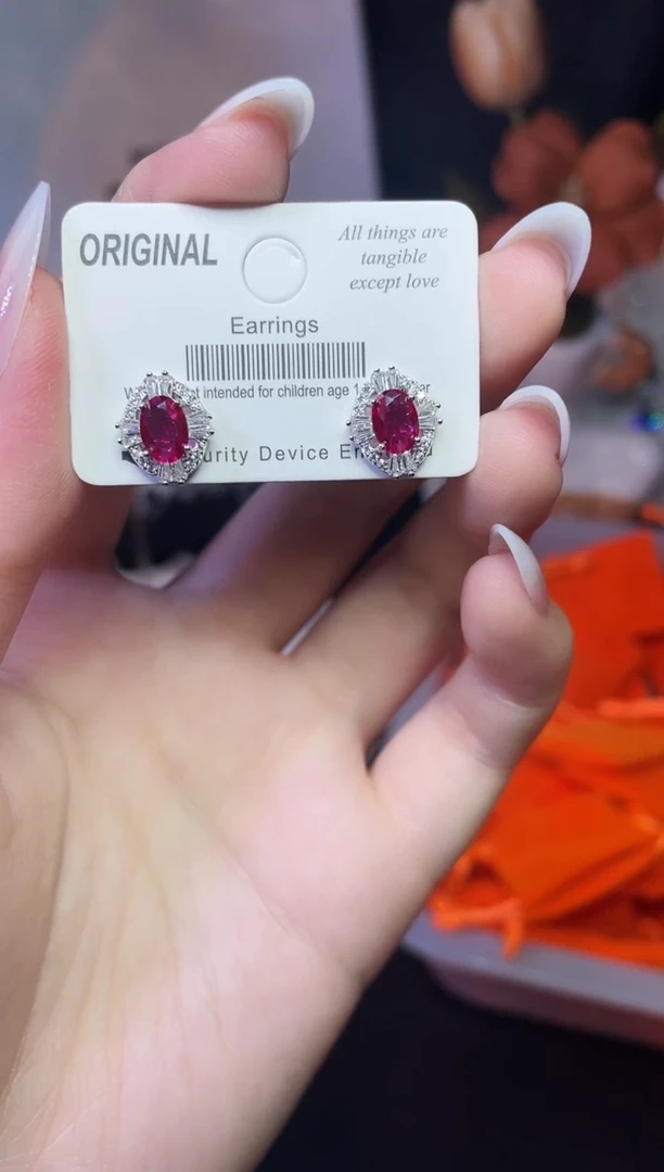 S 925纯银高碳钻饰品清孤品耳钉12