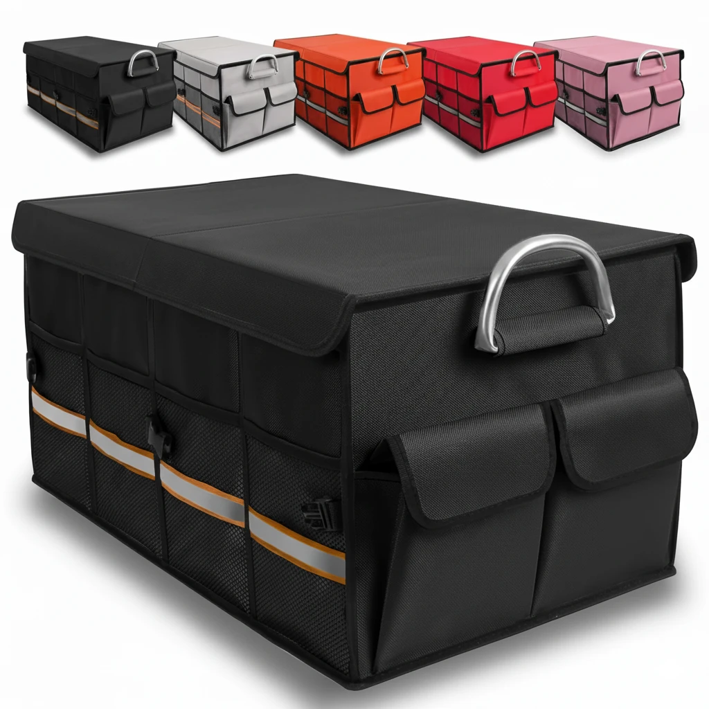 汽车后备箱收纳箱车载收纳盒多功能整理箱车内用品户外实用储物箱