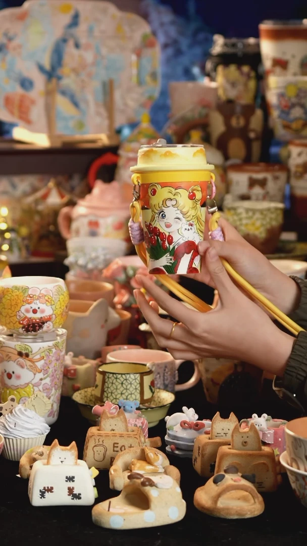 其他陶微瑕no退no换景德镇釉下彩手绘设计师款陶瓷