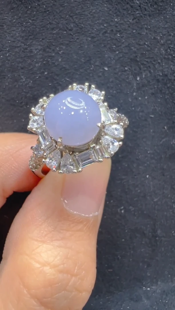 银S925镶嵌戒指翡翠多样性团购发一件