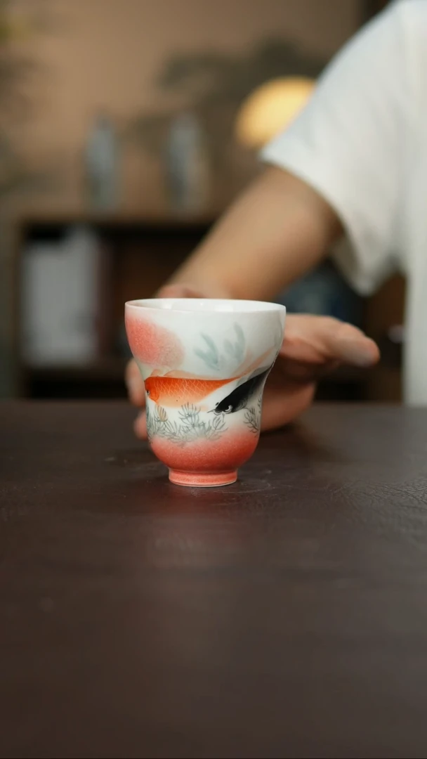 杯景德柴烧手作多人瑕疵