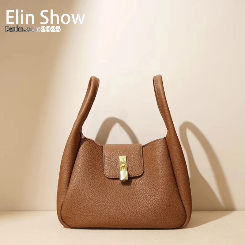 【Elin定制】女士潮流时尚经典气质手拎单肩包ZG-M7953-太妃金