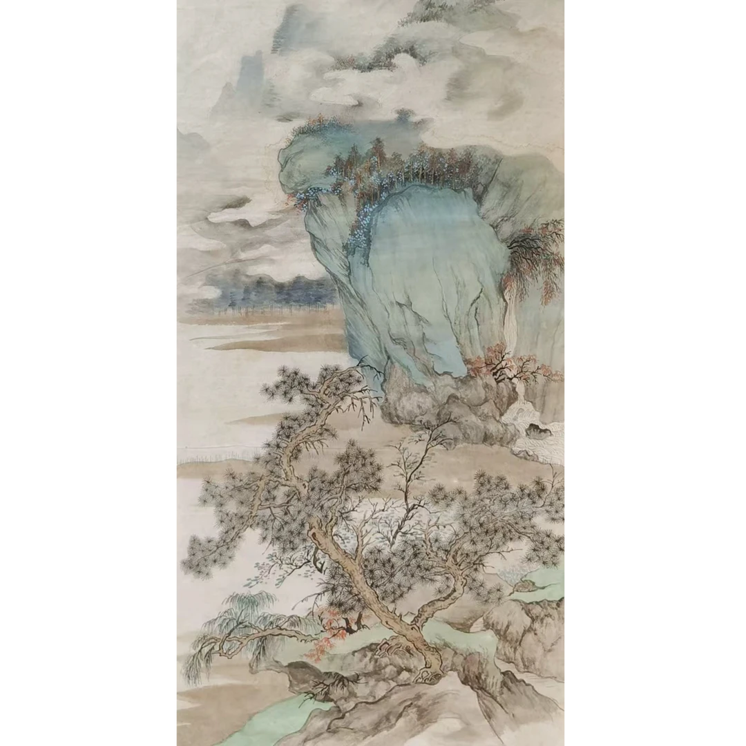 【辽拍】V250709-2-614《山水》（5.4平尺) 纸本镜心 yy16w