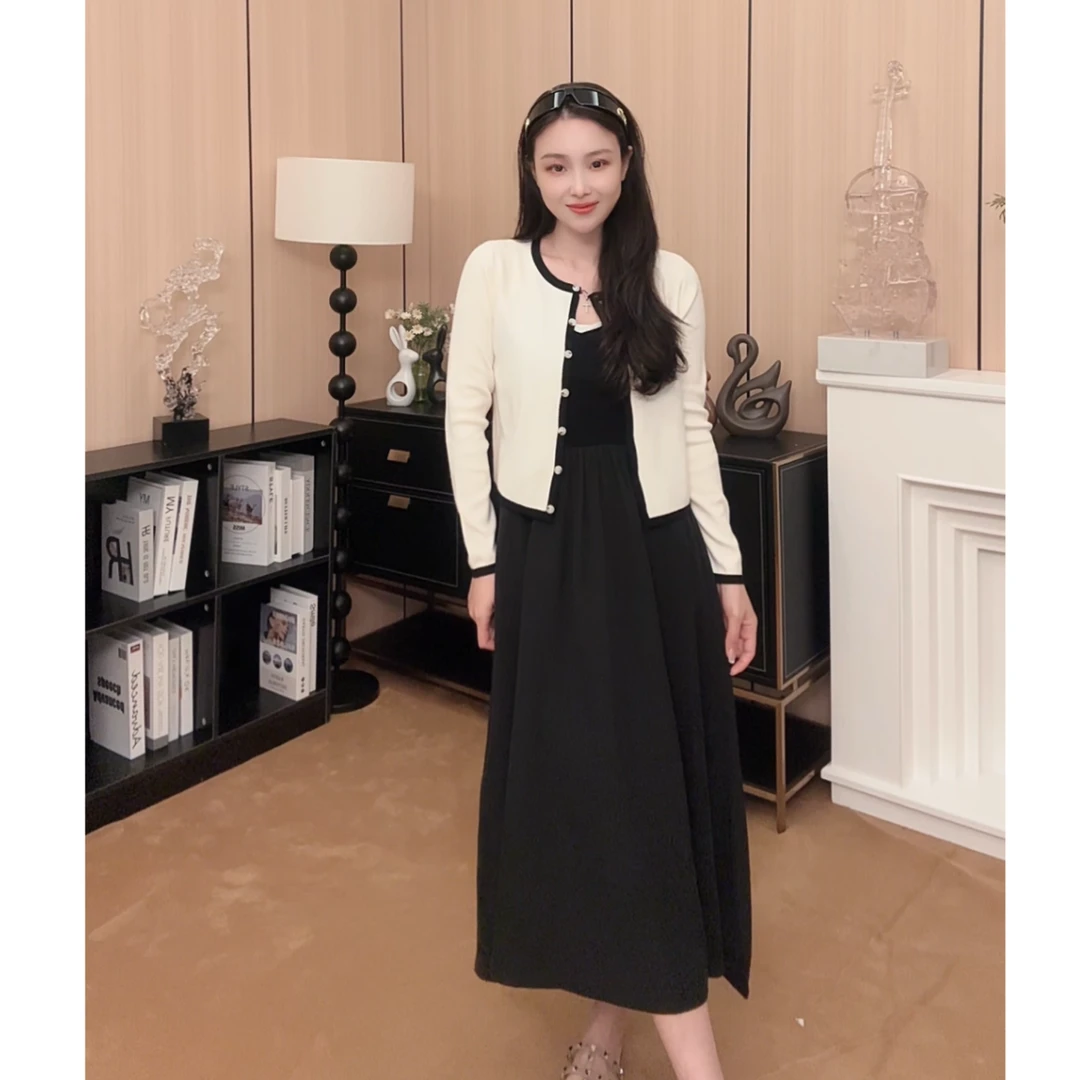 新款简约百搭潮流针织套装22455