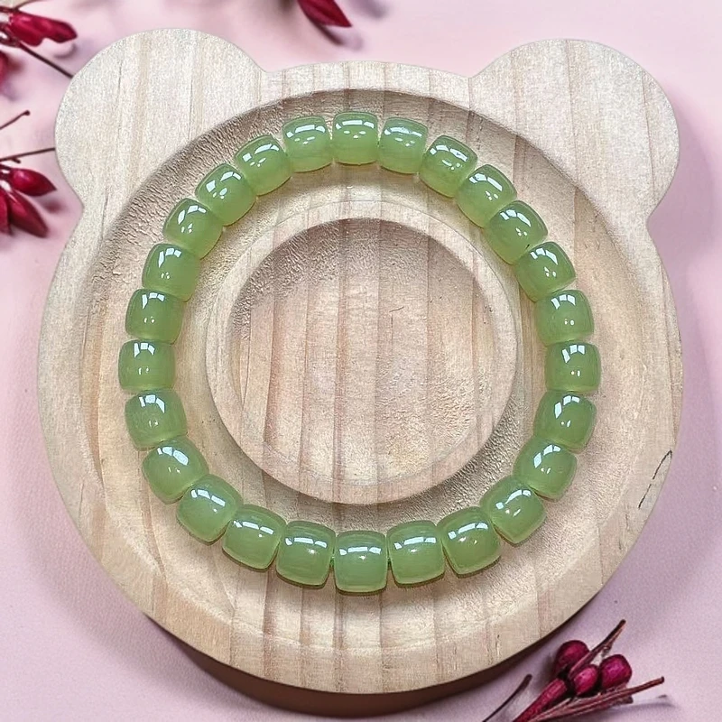 【浅绿老型珠8M】时尚百搭男女同款手串（B536）