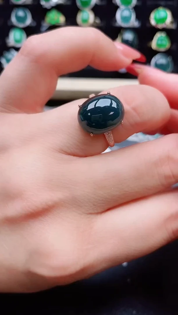 【闪购商品】翡翠戒指银S925镶嵌321321