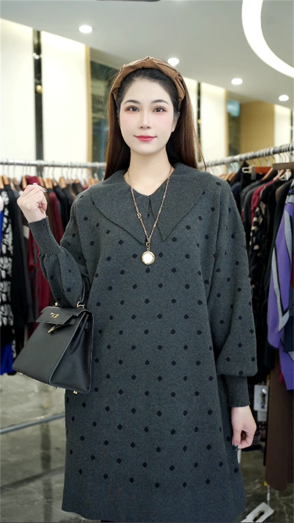 加厚保暖【典雅时光】春夏必备上档次洋气奢华毛衣宽松上衣-7163#