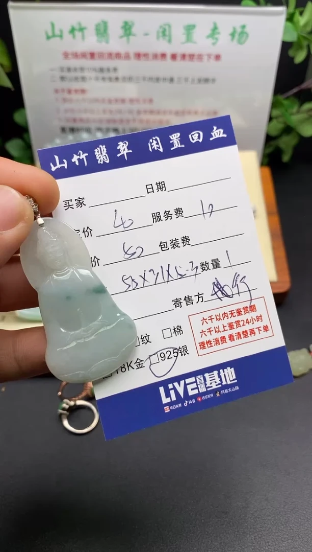 颈饰银S925镶嵌翡翠3002264