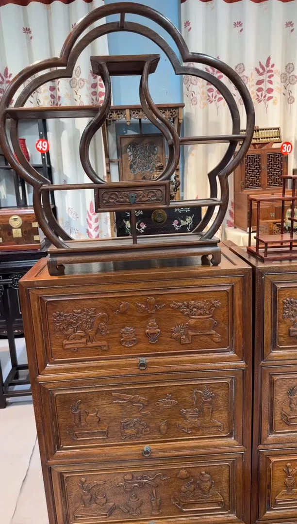 木花梨 梅花博古架