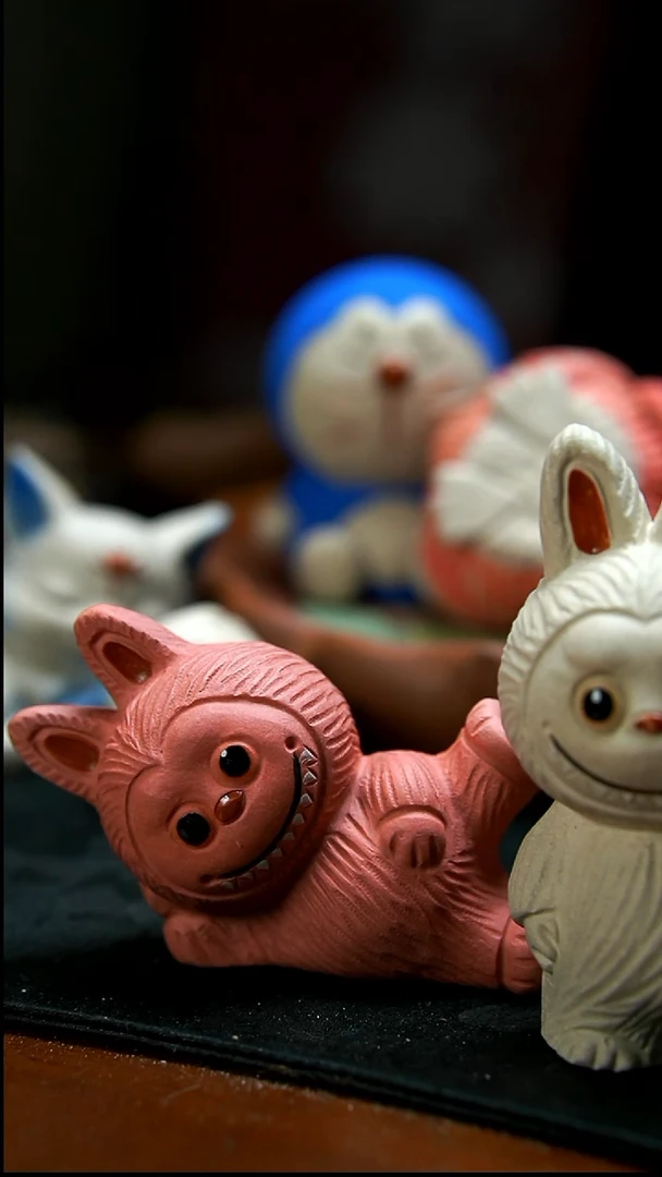 茶壶紫砂一对拉布布茶宠