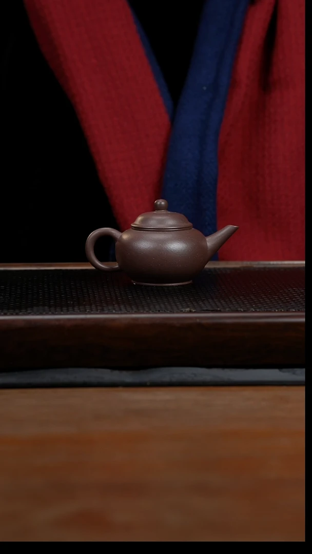 茶壶紫砂110cc黄龙山原矿紫泥水平3