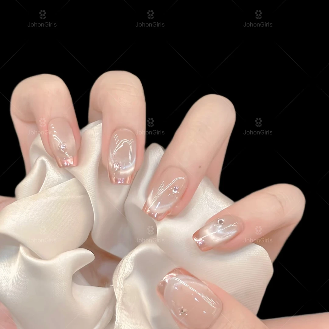 JohonGirls'/琴岛小嫚【镜面月光】秋冬温柔显白高级感手工穿戴甲片