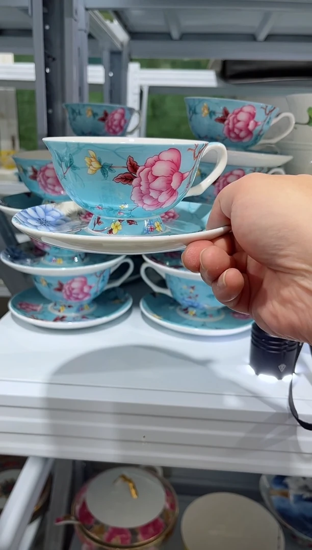瓷片日用陶瓷（简装）咖啡杯一套